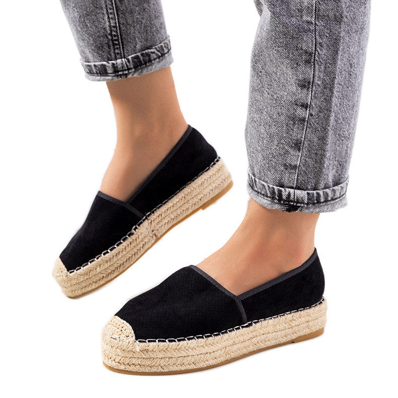 Espadrillas traforate Capelle nere nero