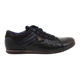 Lemar Scarpe da uomo in pelle 1615 blu navy