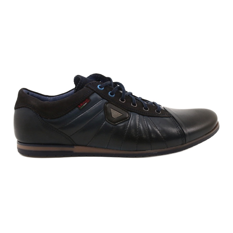 Lemar Scarpe da uomo in pelle 1615 blu navy