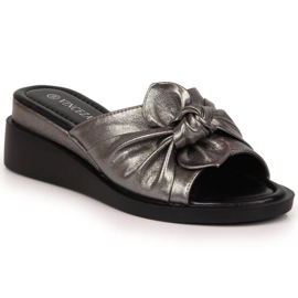 Ciabatte sulla zeppa Vinceza W JAN115B argento