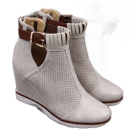 Sneakers con zeppa traforate Filippo W PAW117A beige