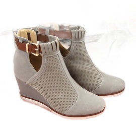 Sneakers grigie con zeppa traforate Filippo W PAW117B grigio