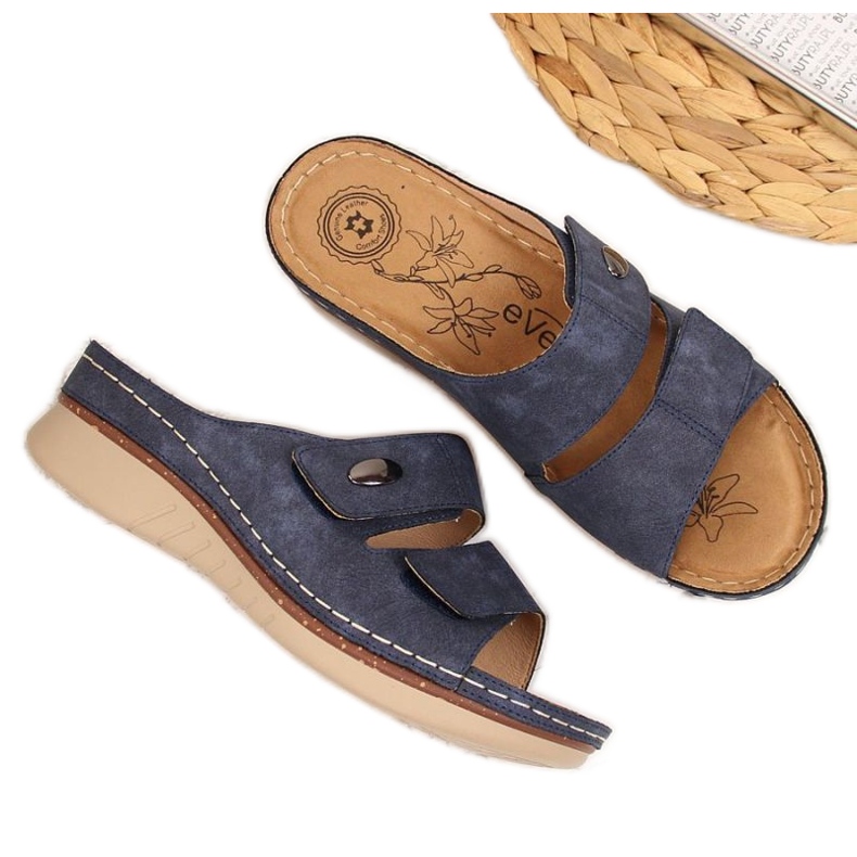 Zeppe in velcro eVento W EVE224A blu navy