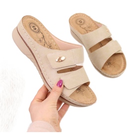 Zeppe in velcro eVento W EVE224B beige