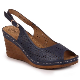 Sandali con zeppa eVento W EVE349A blu navy