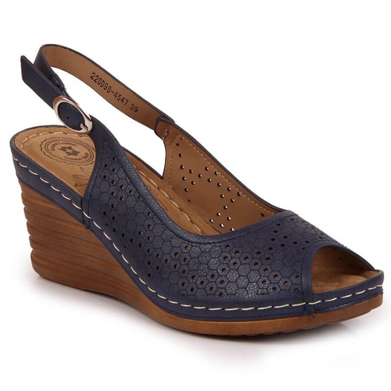Sandali con zeppa eVento W EVE349A blu navy