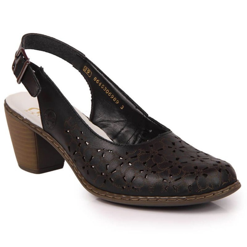 Sandali traforati Rieker W RKR531 neri nero