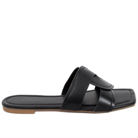 Ciabatte con suola squadrata Nitya Black nero