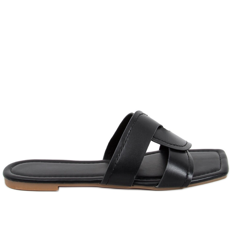 Ciabatte con suola squadrata Nitya Black nero