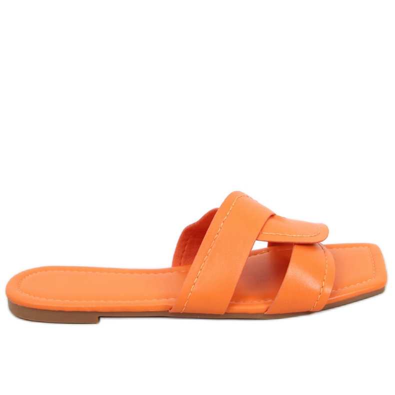 Ciabatte Nitya Orange con suola quadrata arancia