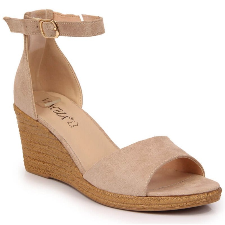 Sandali con zeppa Vinceza W JAN104B beige