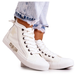 Sneakers alte classiche Big Star JJ274379 bianche bianco