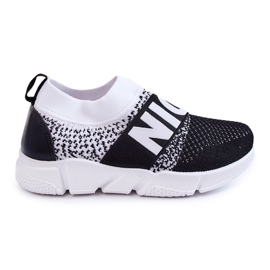 PA1 Slip-on sportivo per bambini Cobby bianco e nero bianca