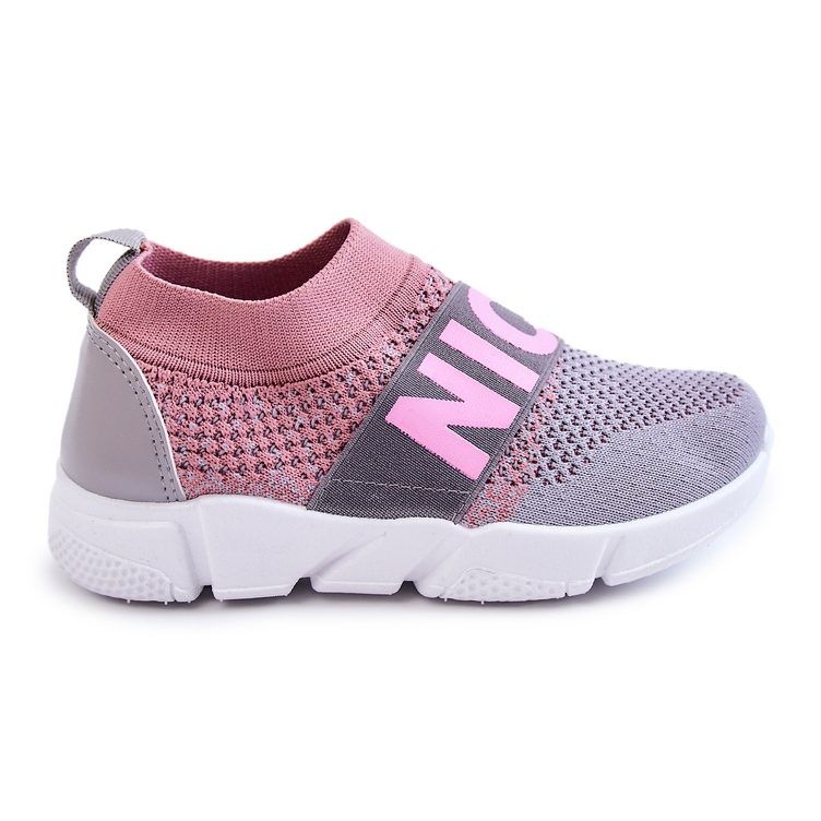 PA1 Scarpe Slip-On Sportive per Bambini Rosa-Grigio Cobby