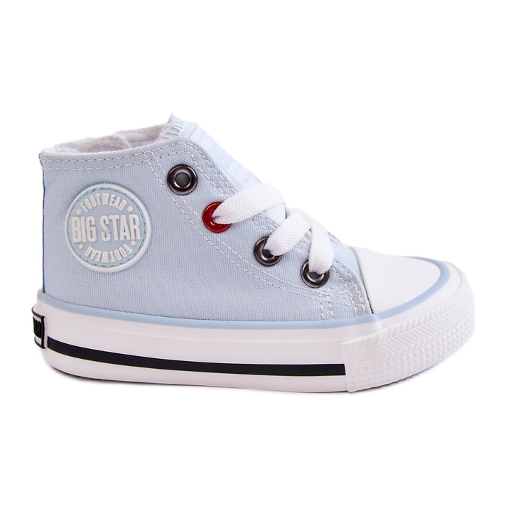 Sneakers alte per bambini con cerniera Big Star HH374088 Blu