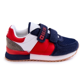 Scarpe sportive per bambini Memory Foam Big Star JJ374256 Navy Blue-Red bianca rosso blu navy