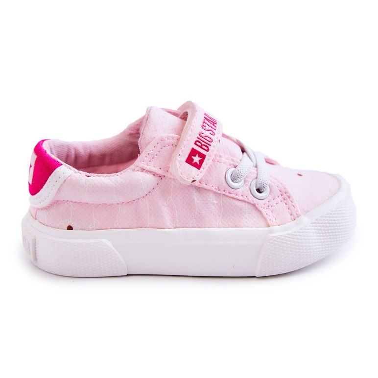 Sneakers Basse Da Bambino Con Velcro Big Star JJ374103 Rosa
