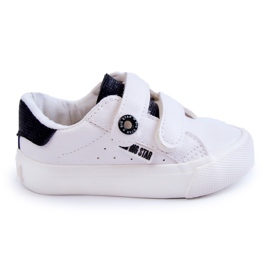 Sneakers da bambino con velcro Big Star JJ374108 Bianco-Nero