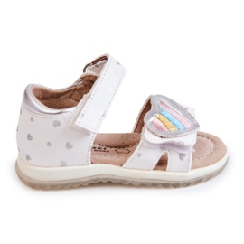 S.Barski Sandali In Pelle Per Bambini Con Un Cuore Bianco Elianna