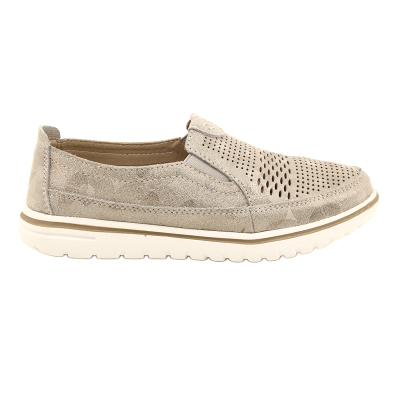 Comode scarpe sportive sulla piattaforma Jezzi 20PB08-1653 beige d'oro
