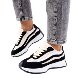 Sneakers da donna Hofste nere beige