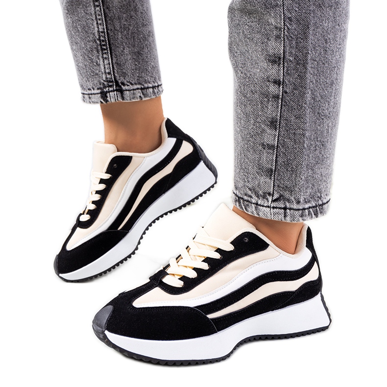 Sneakers da donna Hofste nere beige