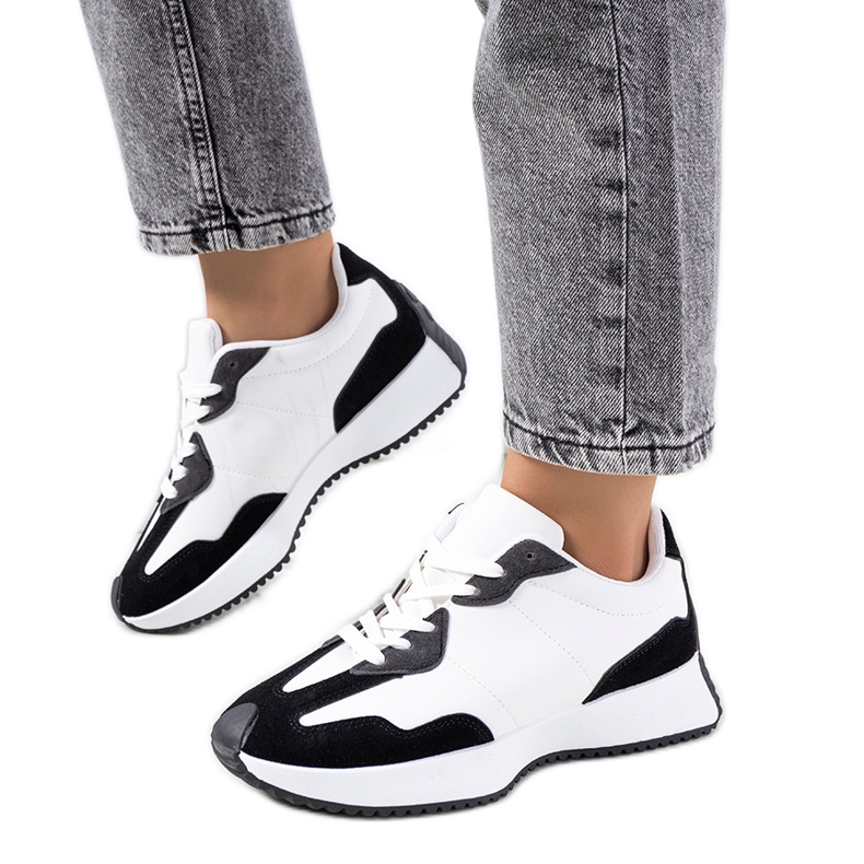 Sneakers nere da donna Cohen bianca nero