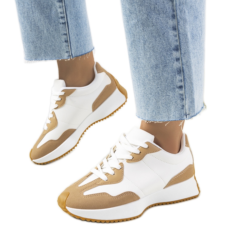 Sneakers da donna Cohen beige bianca