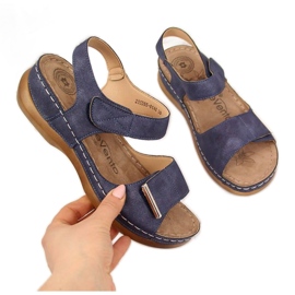 Sandali con velcro eVento W EVE223C blu navy