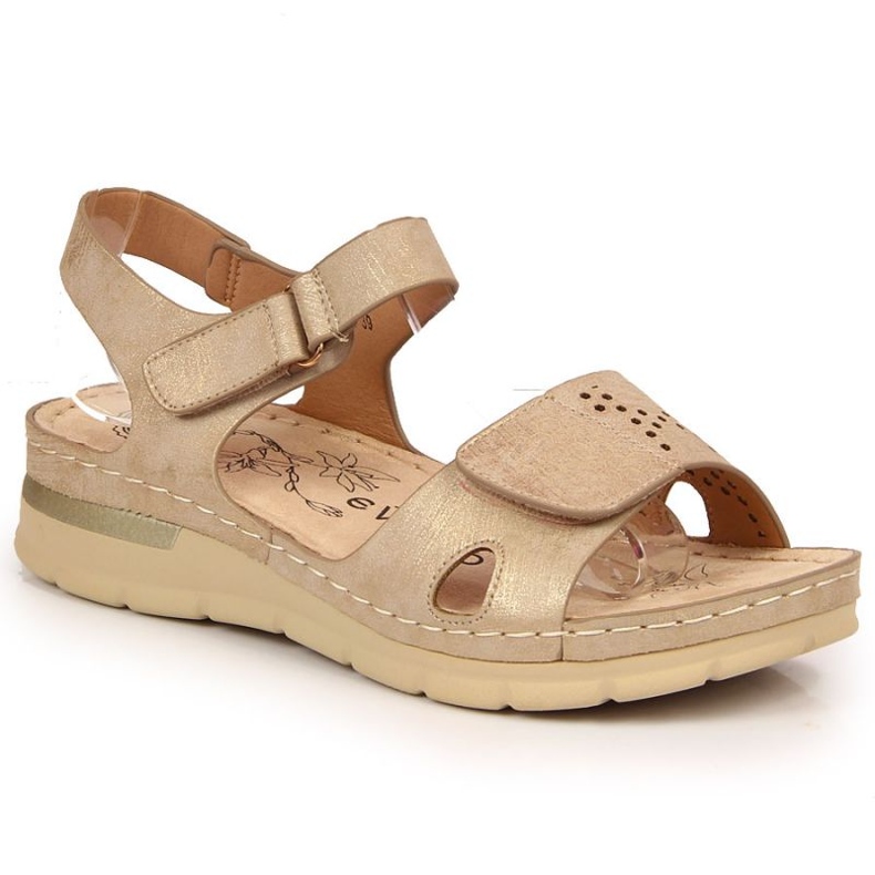 Comodi sandali sulla zeppa eVento W EVE346A beige