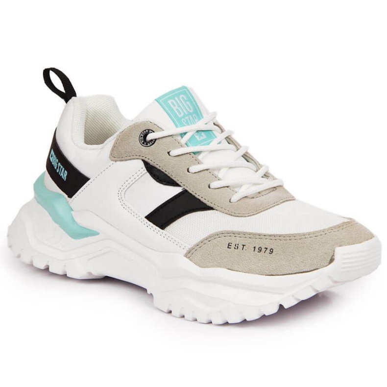 Scarpe sportive bianche sneakers Big Star W JJ274A412 bianco multicolore
