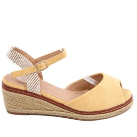 Sandali Espadrillas sulla zeppa Mandira Yellow giallo