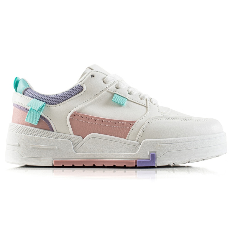 TRENDI Sneakers colorate sulla piattaforma bianca viola blu rosa