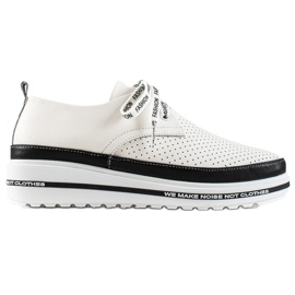 ARTIKER Scarpe di moda in pelle bianca nero