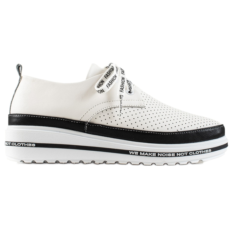 ARTIKER Scarpe di moda in pelle bianca nero