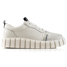 ARTIKER Scarpe di pelle bianche di moda bianca