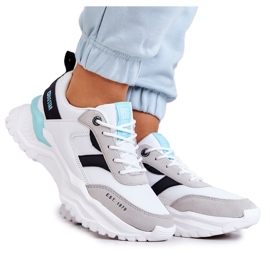 Scarpe sportive da donna Big Star JJ274A412 Bianche e Nere bianco nero blu