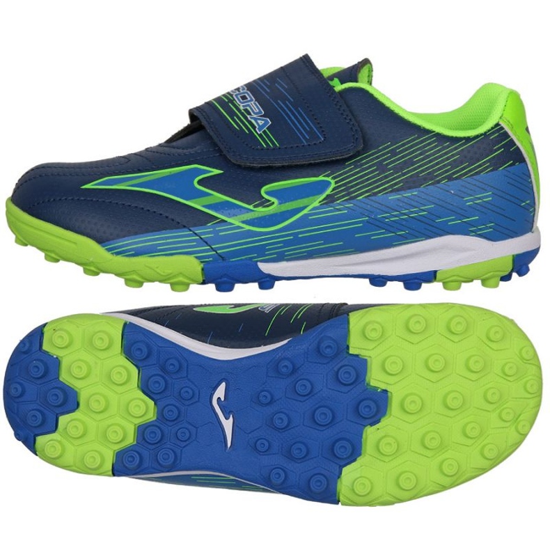 Scarpe da calcio Joma Super Copa 2203 Tr Jr SCJS2203TFV multicolore blu e blu navy