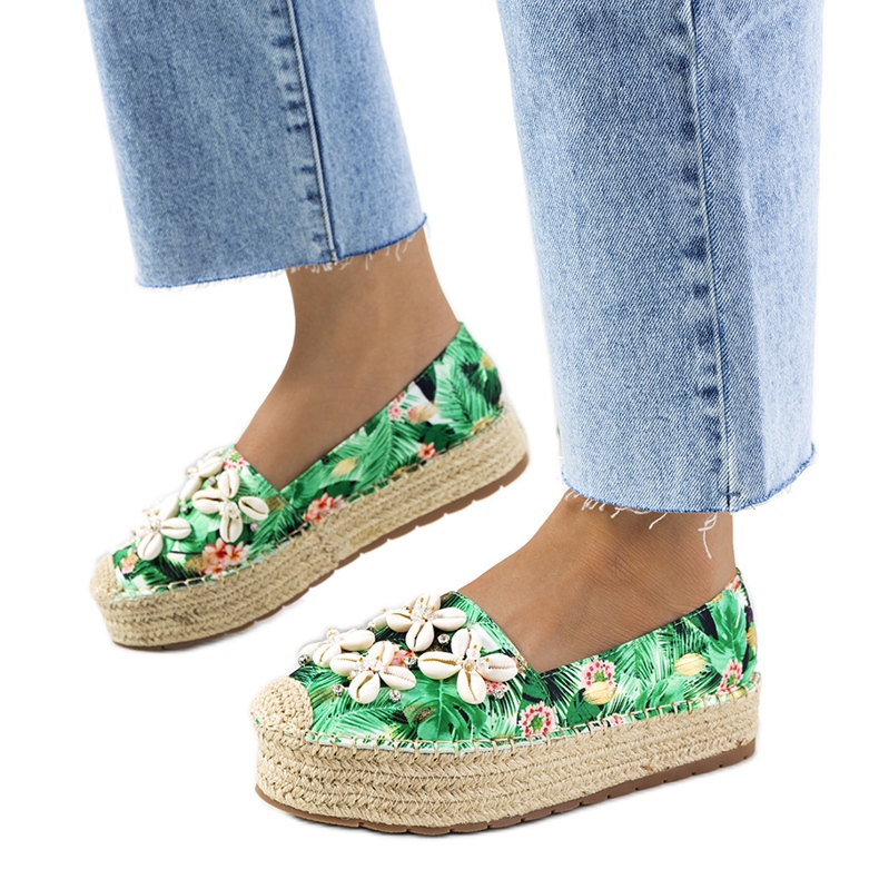 Espadrillas verdi sulla piattaforma Paffen verde