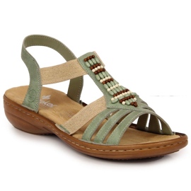 Sandali con elastico verde Rieker W RKR512