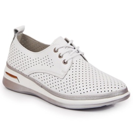 Scarpe in pelle traforate T.Sokolski W SCA154 bianco bianca