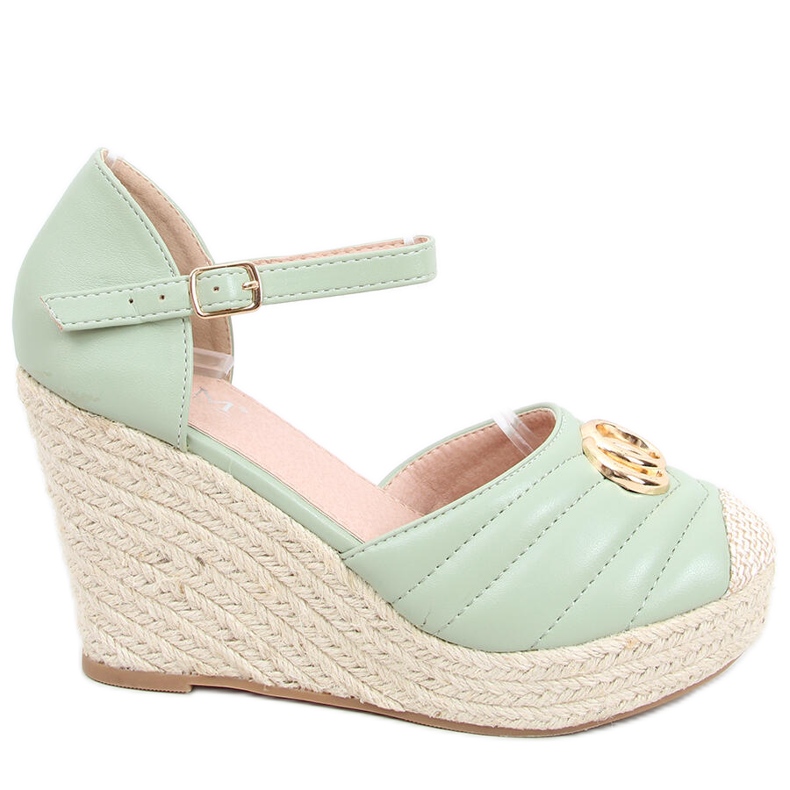 Sandali con zeppa Aika Green verde