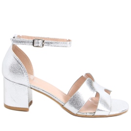 Sandali con tacco alto di Nabila Silver argento