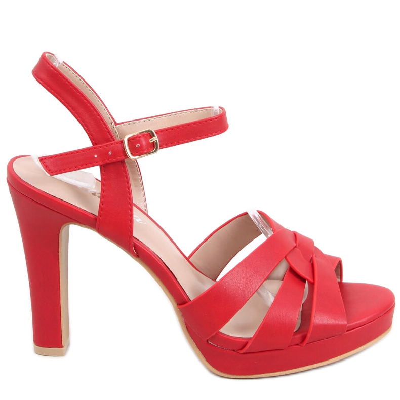 Sandali con tacco alto Camara Red rosso