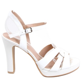 Sandali con tacco alto Camara White bianco