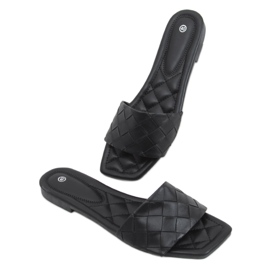 Ciabatte Sahar Black con suola squadrata nero