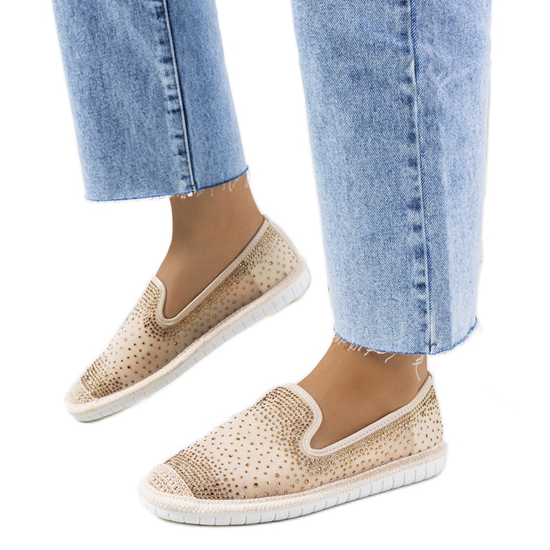 Espadrillas beige con zirconi Punter