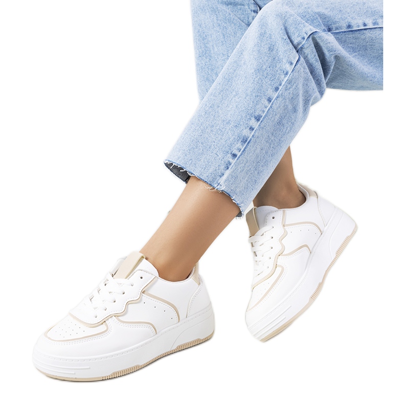 Sneakers Bieke da donna bianche e beige