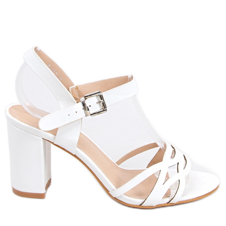 Sandali con tacco Rania White bianca
