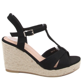 Sandali espadrillas con zeppa Basam Black nero